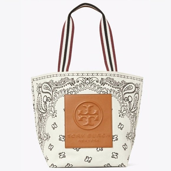 Tory Burch Handbags - Tory Burch Gracie Reversible Printed Canvas Tote Bag